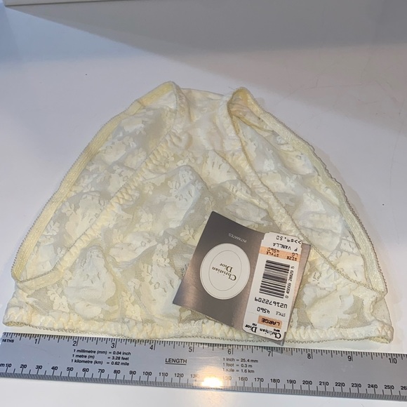 Christian Dior Intimates VTG 80’s French Vanilla Lace Bikini Panty #4560 LG NWT - Picture 6 of 12